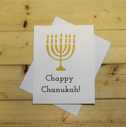 Funny Holiday Card: "Chappy Chanukah"